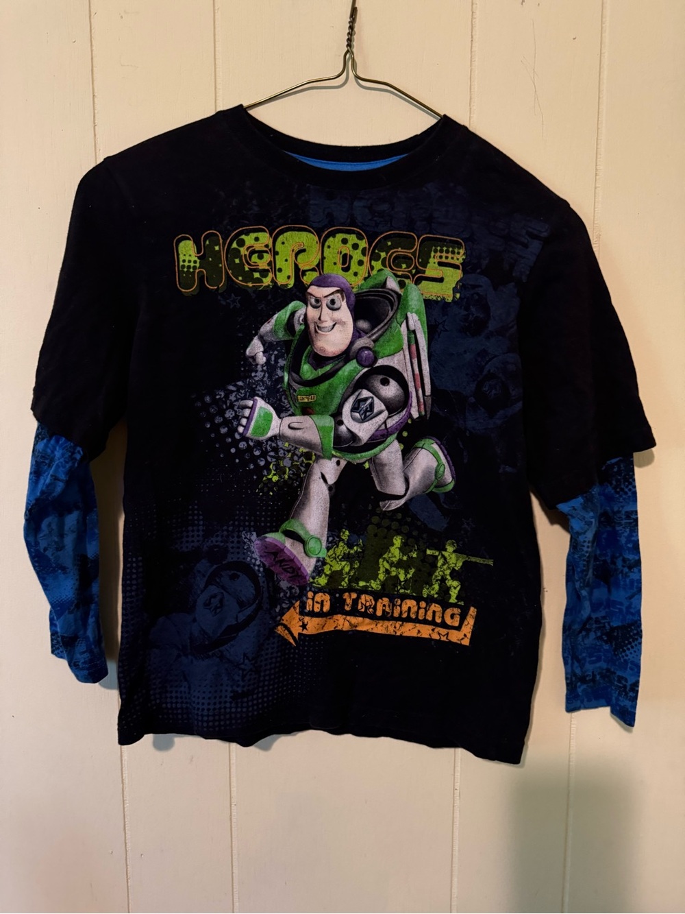 Disney Black & Blue Buzz Lightyear Long-Sleeve Tee